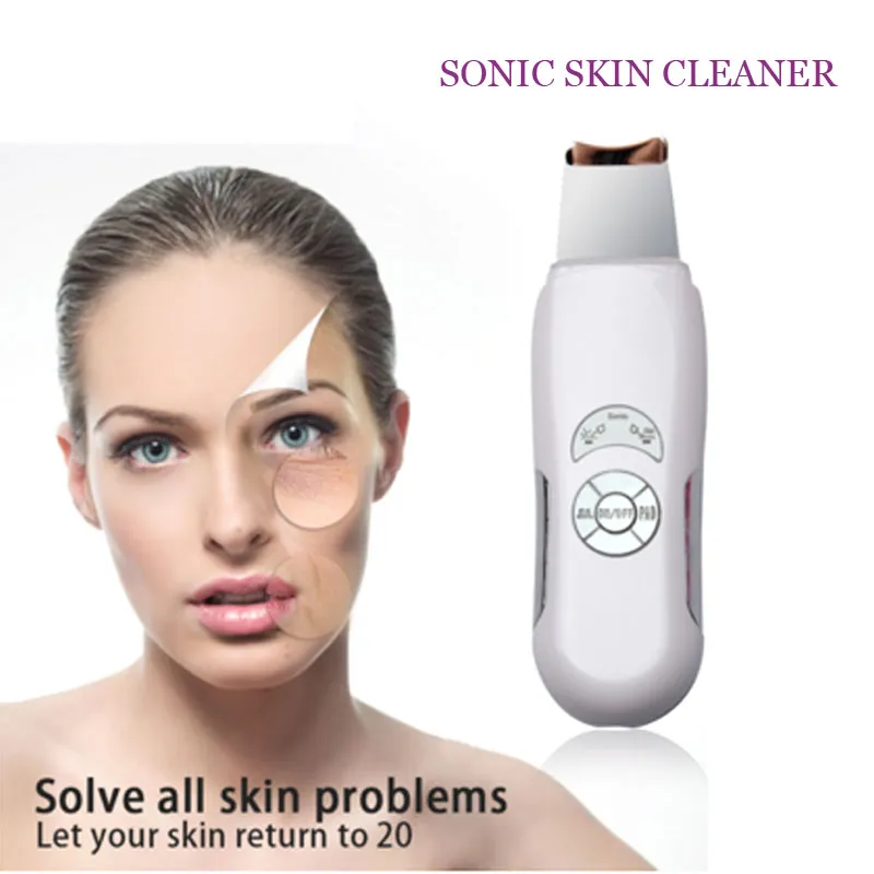 Ultrasuoni scrubber per la pelle viso detergente per la pelle poro dispositivo per la rimozione di olio nero esfoliante peeling pala pelle profondamente pulita