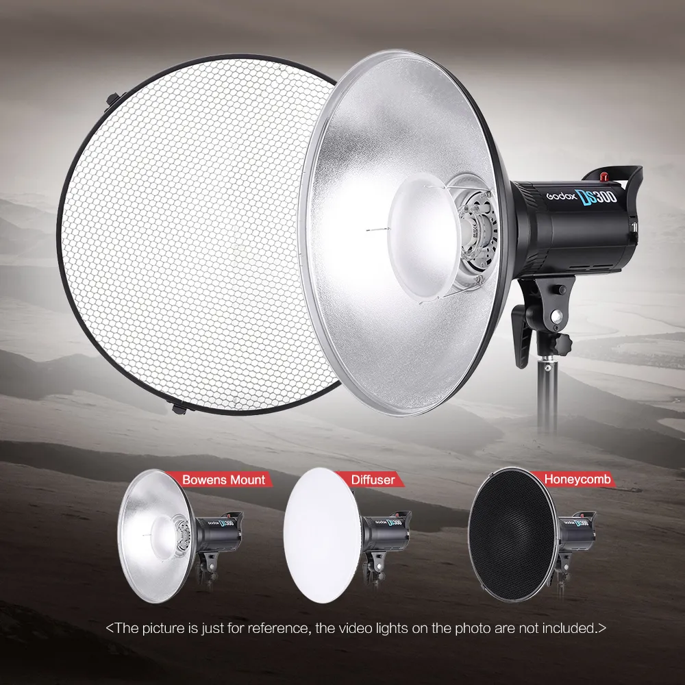 Freeshipping Aluminiumlegierung 41 cm Beauty Dish Reflektor Strobe Beleuchtung Wabe für Bowens Mount Studio Speedlite Photogrophy Licht