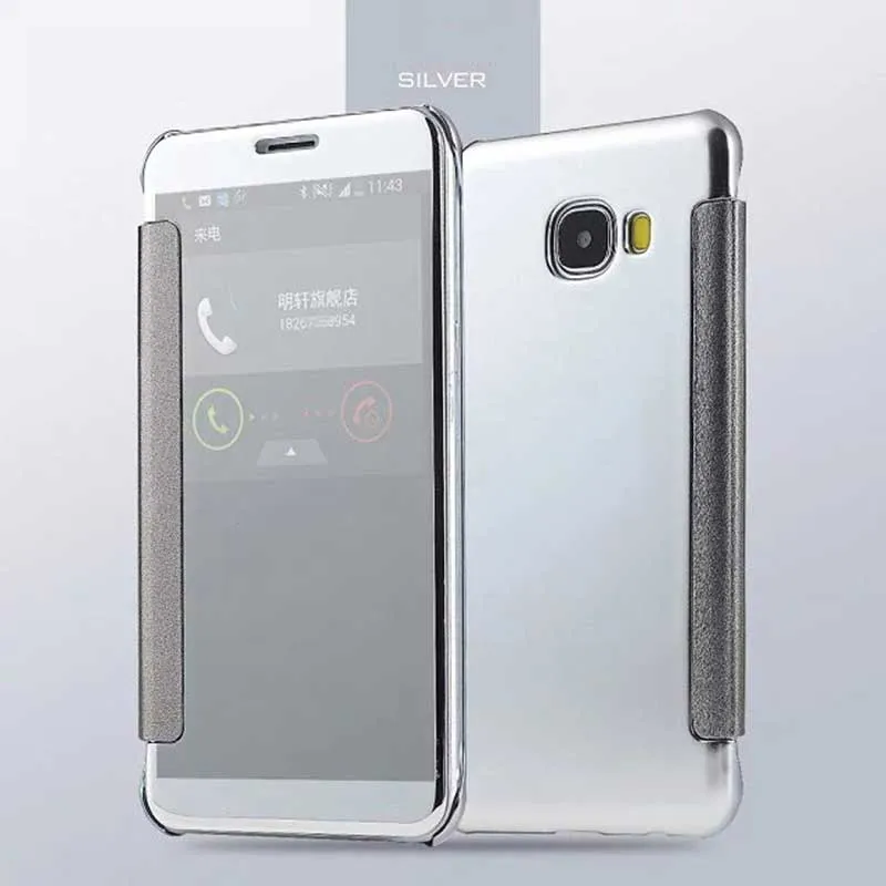 samsung S6 prime Luxury Clear View Mirror Flip Galvanotecnica samsung galaxy s6 s6 bordo cassa coque