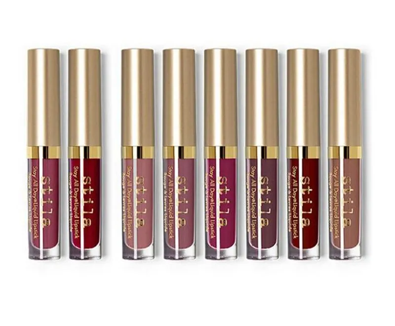 En Stock! Nouvelle marque de maquillage Stila 8 pièces ensemble de brillant à lèvres rouge à lèvres liquide de haute qualité vente chaude DHL livraison gratuite