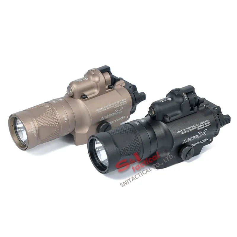 NUOVA torcia SF X400V-IR Tactical Gun Light LED bianco e uscita IR con laser rosso nero