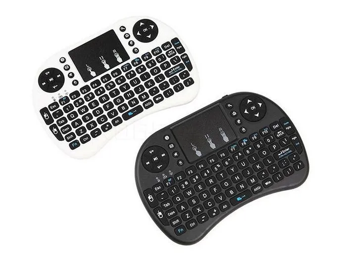 Original Normal Retroiluminado Mini Rii i8 Teclado Sem Fio 2.4G Inglês Air Mouse Teclado Touchpad Controle Remoto para Smart Box Android TV