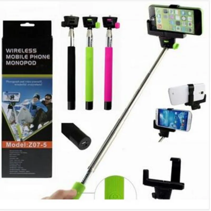 Hot Z07 5 Wireless Bluetooth Selfie Stick Extendable Monopod Tripod