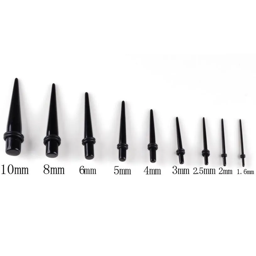 Acrylic Taper Ear Plugs Gauge Stretching Kit For Women And Men 1.6