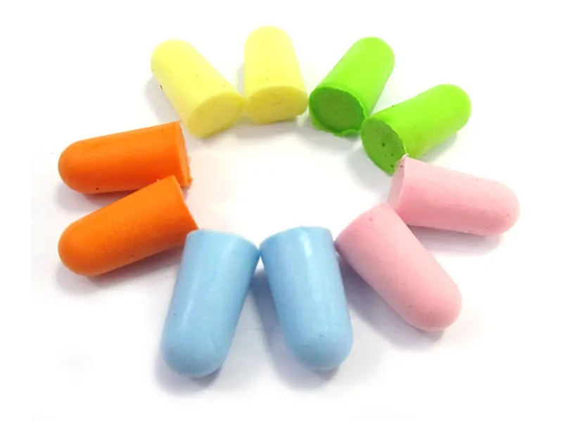 50Paris / Frete Grátis forma de bala Esponja De Espuma Earplug Protetor de Ouvido Protetor Keeper Redutor de Ruído Do Sono de Viagem