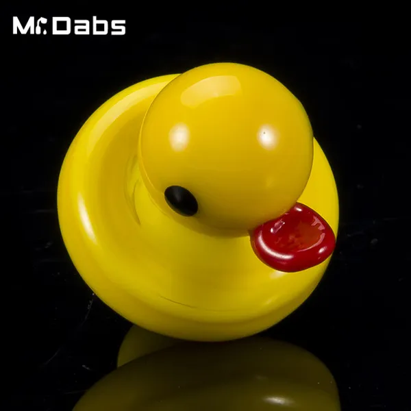 DHL Novo Projetado Acessórios para Fumar Amarelo Duck Glass Cab Cap 23mm para vilas Bongs Dab Plays em Mr-Dabs