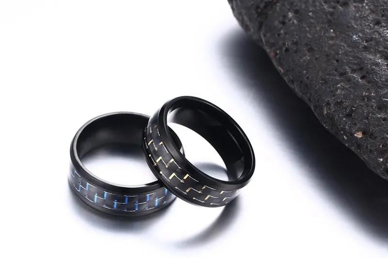 Quality vintage Black Titanium Ring for Men Wedding Titanium Rings Band New Punk Ring Jewelry N197203854