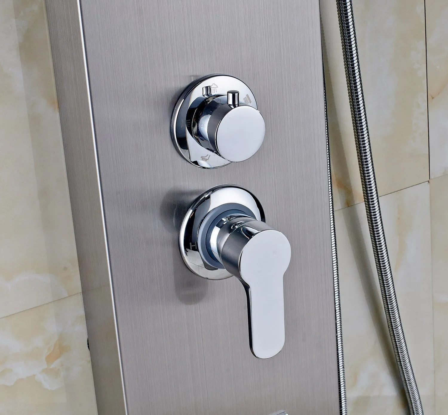 Wholesale and Retail Stainless Steel Shower Panel Rain &Waterfal With Massage Body Jets Tub Tap