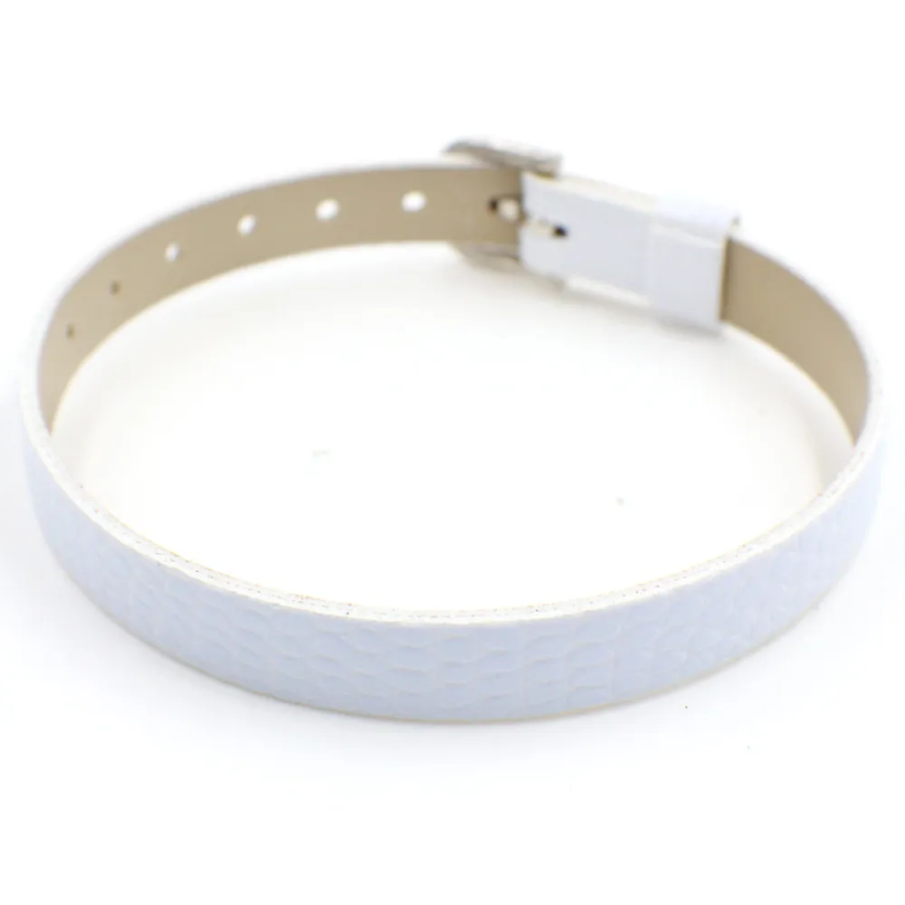 Großhandel 50 Streifen 8mm breit / 21cm Länge DIY PU Leder Armband Armband fit für 8mm Folie Buchstaben und Charme