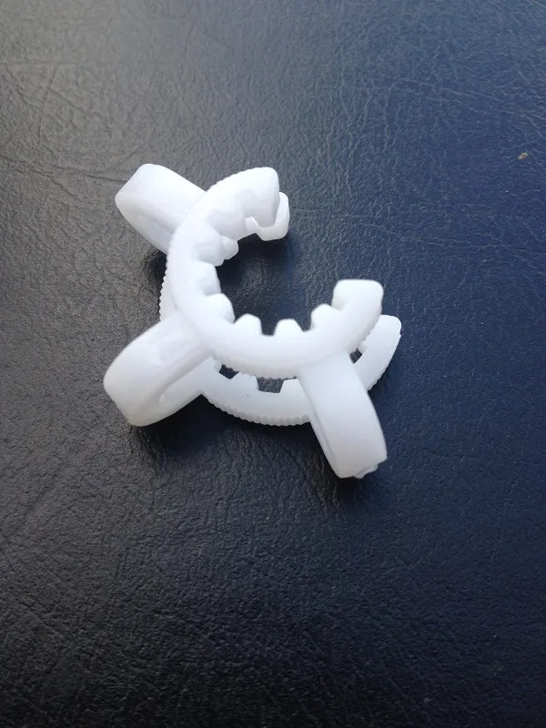 14mm joint Plastic Keck Clip with White Color Plastic Keck Laboratory/ Lab Clamp Clip for Glass Bongs Water Pipes