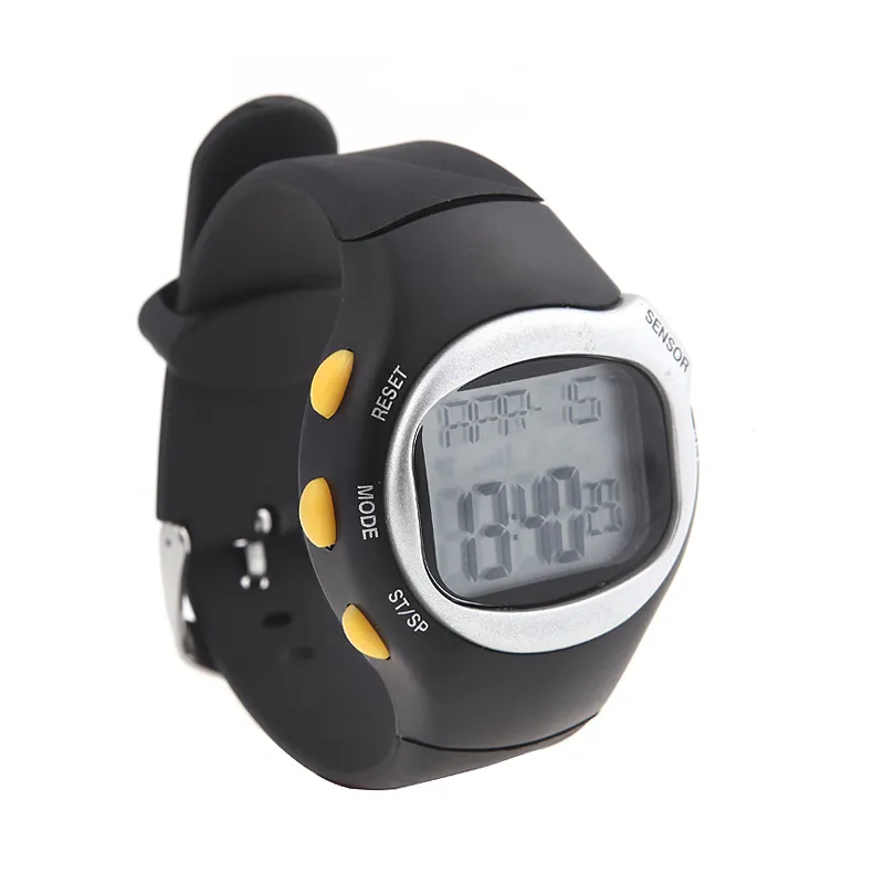 Darmowa wysyłka Square Mężczyźni Kobiety Zegarki Dial Calorie Contażu Puls, Monitor tętna Monitor Sportowy Zegarek Czarne Wristwatches H10512