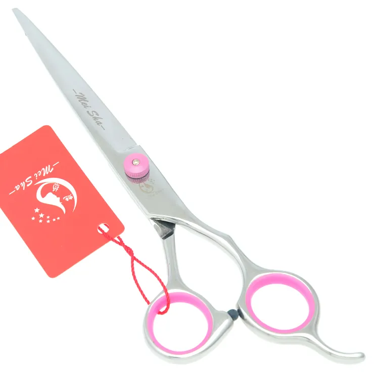 7.0 tum Meisha Pet Cutting Thinning Curved Dog Shears JP440C Pet Grooming Saxar Set Pet Supplies Puppy Trimmer Tool, HB0050