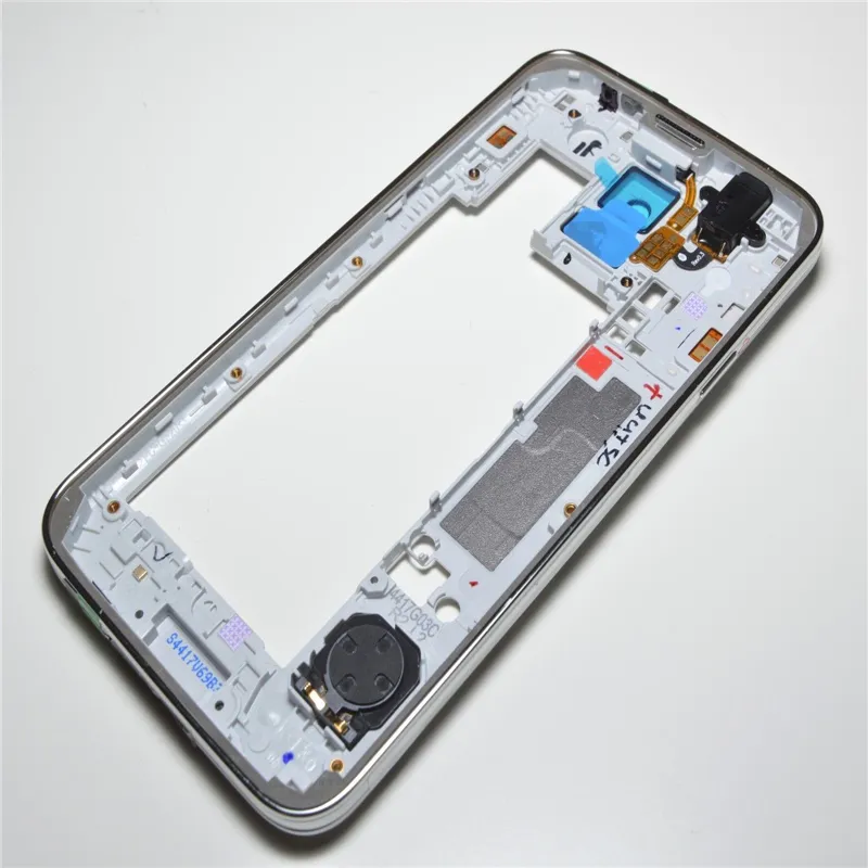 OEM Moldura do Médio Bezel Carcaça traseira com peças Substituição para Samsung Galaxy S5 G900 G900A G900T G900P G900 G900F Livre DHL