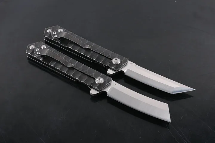 Yeni Flipper Bıçak Survival katlama bıçak bıçak D2 Saten Bıçak Çelik kolu EDC Cep Hızlı Açık bıçaklar Rulman Kilidi Gönderen Yıkayıcı