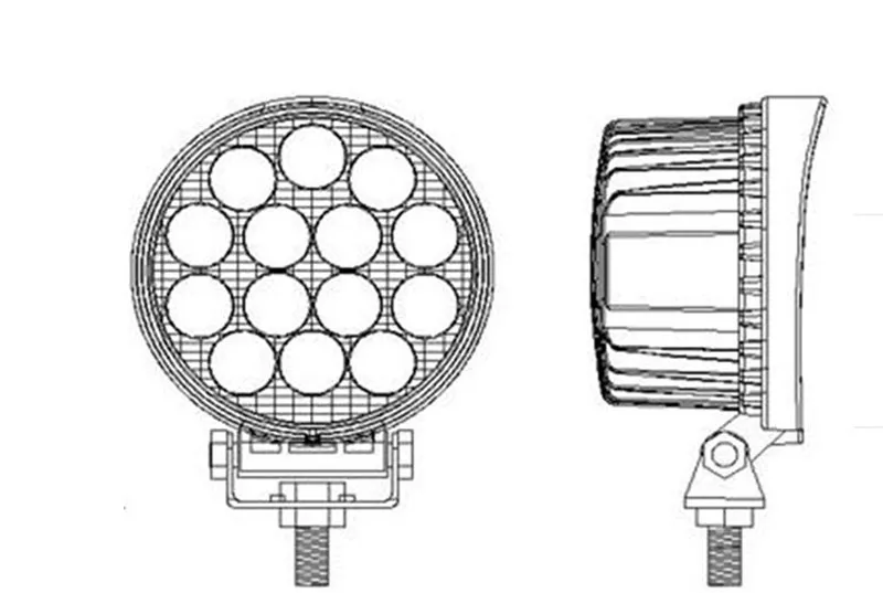 Car accessories round 42w led work light for truck good waterproof auto parts 42w factory drive light led spotlight 4x41015174