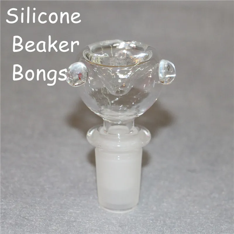 Silicone de petróleo de vidro tubulação de água de vidro de vidro com tigela de vidro e silicone para baixo haste de alta qualidade sonda de silicone béqueres 9 cores