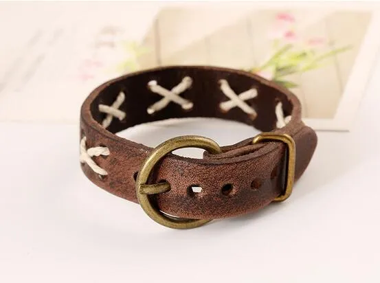 Retro Leather Rope Bracelet For Men Elegant And Simple Leather Gothic  Jewelry From Legou668, $22.39