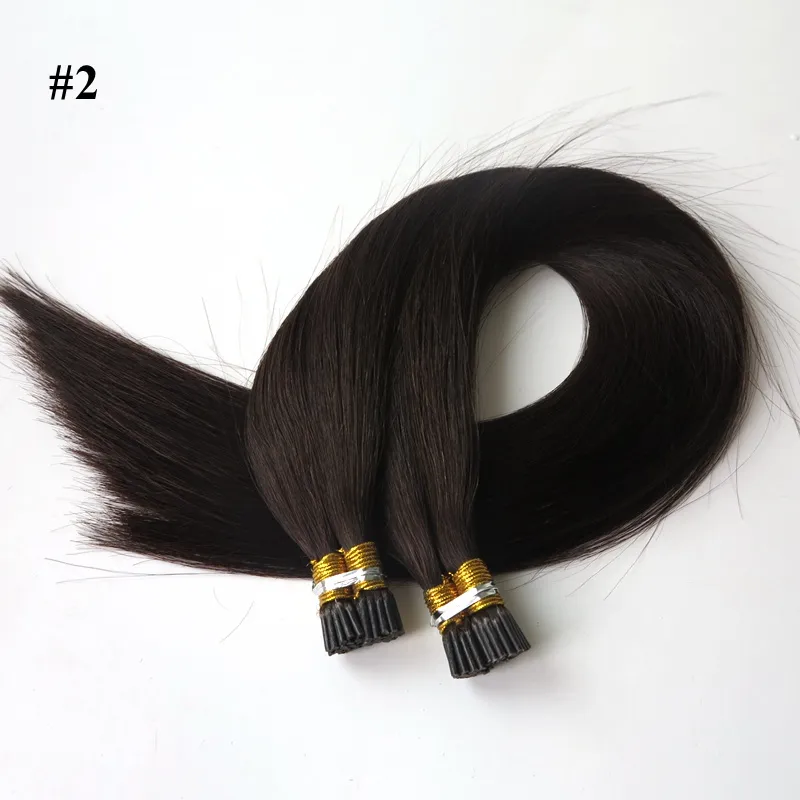 50strand 각 팩 1G I 팁 머리 extenisons 20inch keratin 스틱 팁 머리카락 브라질 인간의 머리카락