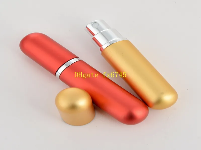 Fast Shipping 5ml Refillable Portable Mini perfume bottle & Traveler Aluminum Spray Atomizer Empty Perfume bottle