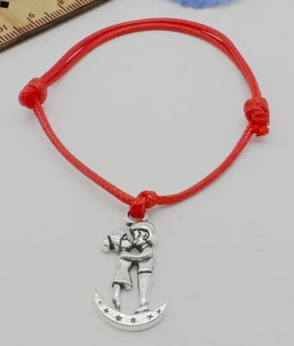 Geben Sie Schiff Mädchen-Jungen-Schnur-glückliches rotes Wachs-Schnur-justierbares Armband NEU frei