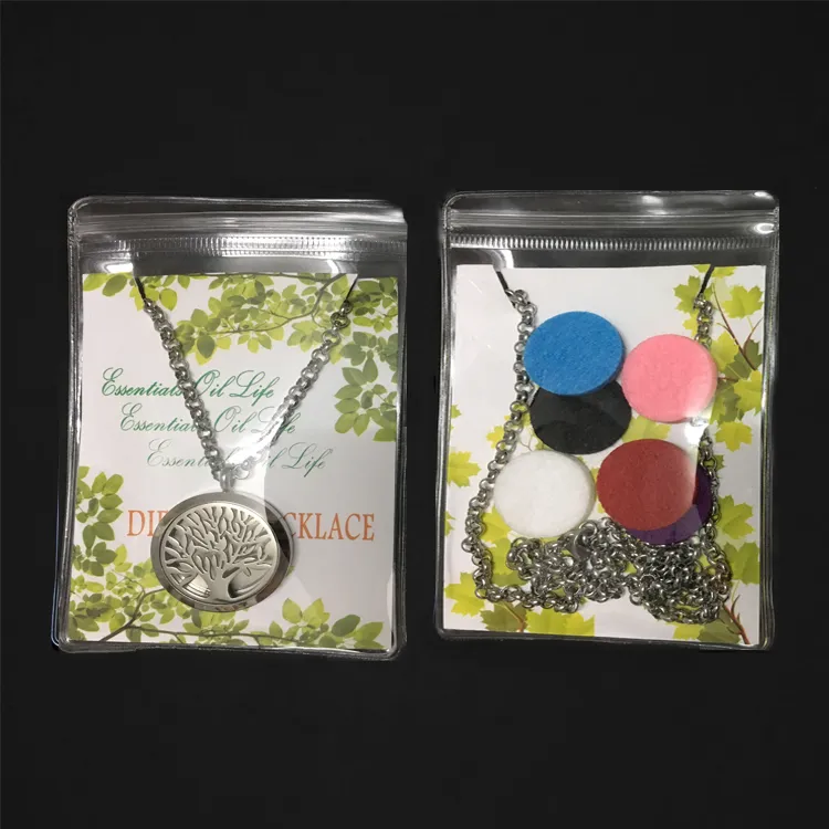 Silver Jewelry Tree of Life AromJewelry atherapy Essential Oils Stainless Steel pendant Perfume Diffuser Locket Necklace