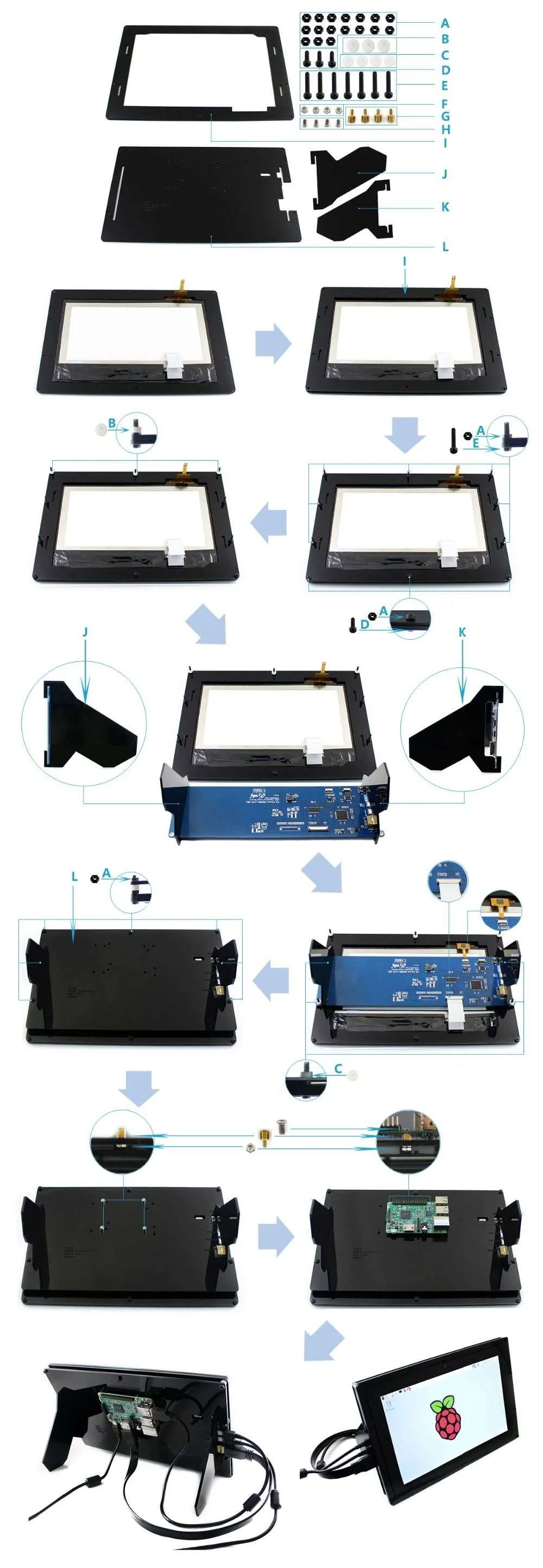 101inch-HDMI-LCD-B-with-Holder-assemble