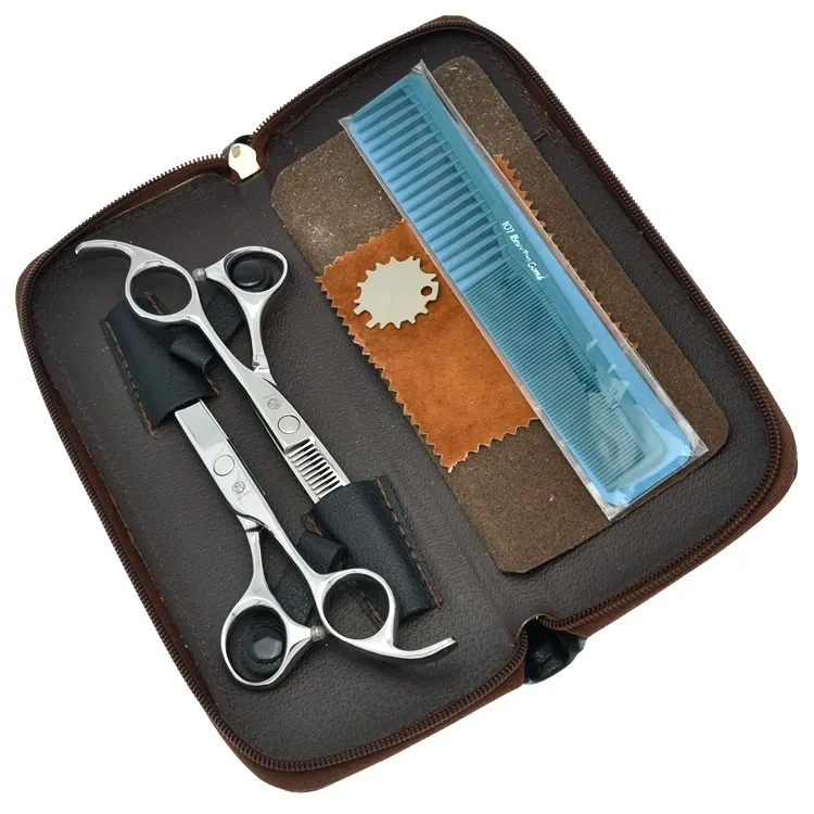 6.0Inch Paarse Dragon JP440C Professionele haarschaar Set Snijden Dunner Shears Kappers Schaar Kapper Salon Tool, LZS0737