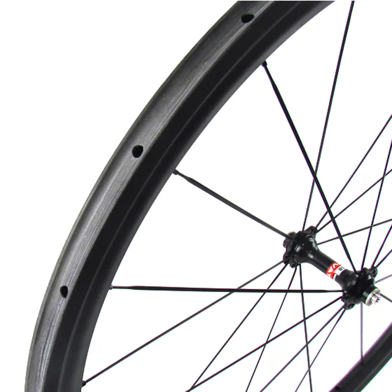 Road Bike 700C 38mm Depth 23mm Width Full Carbon Road Bike Bicycle Wheels Wheelset UD Matte Clincher Novatec Disc Powerway Hubs For Choice