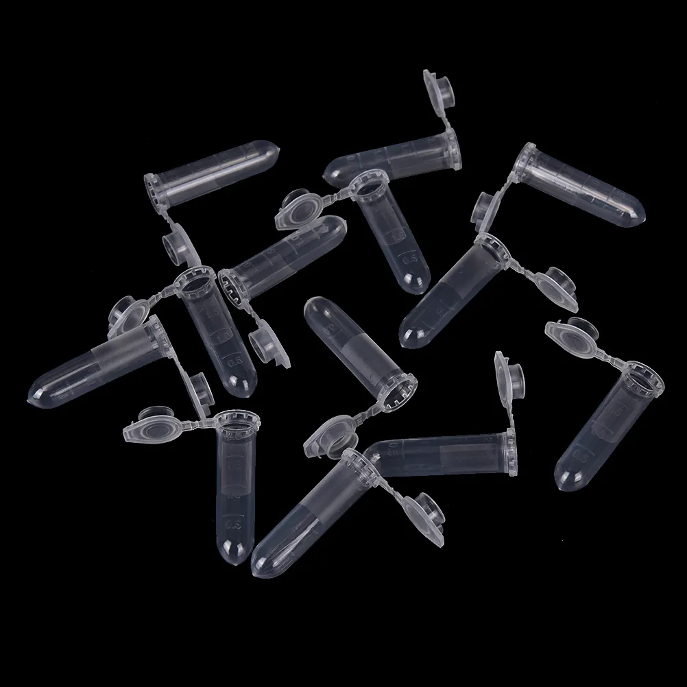 Grossist- 100PCS Graduation 2ml Centrifuge Tube 2ml Volym Plastflaskor med lock Transparent behållare Kan lagstifta flaskor