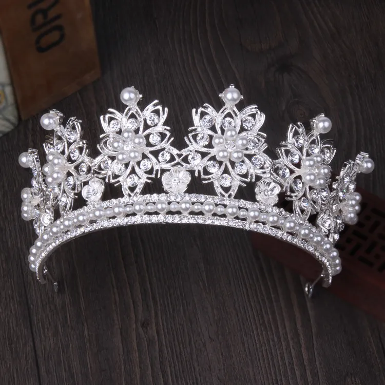 Korony Tiaras Pearl Crowns Headpies for Wedding Wedding Heosze nakrycia głowy do panny młodej Akcesoria Party Acceso2548503