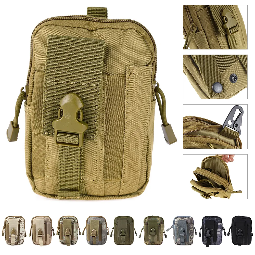 8 farben 1000D Taktische Molle Oxford Taille Gürtel Taschen Brieftasche Tasche Geldbörse Outdoor Sport tactica Taille Pack EDC Camping Wandern tasche A50