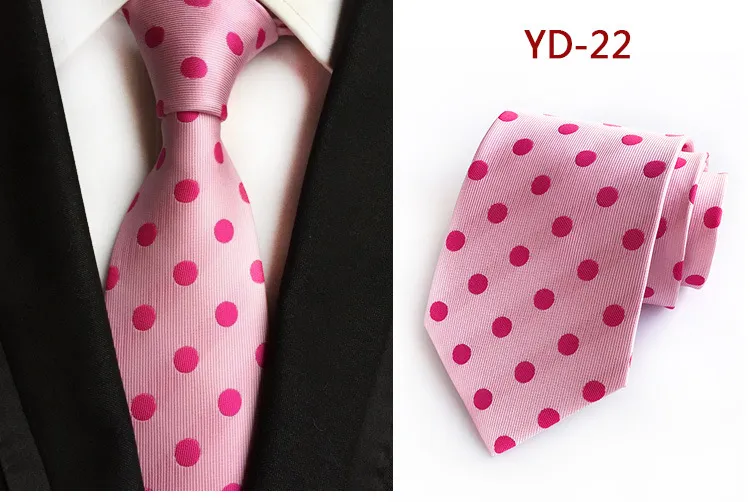 Polka dots nek stropdas 145 * 8 cm 25 kleur beroep pijl effen kleur stropdas heren streep stropdas voor vaderdag mannen das kerstcadeau