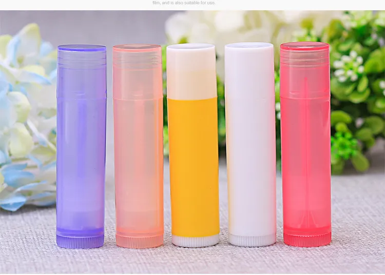 5g 5 ml läppstift Tube Lip Balm Containers Tom Kosmetiska behållare Lotion Container Lim Stick Clear Travel Bottle 7 Färger