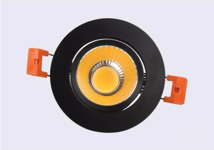 Downlight LED regulable 10W 15W carcasa negra COB LED DownLights regulable COB Spot luz empotrada bombilla AC110V/AC220V