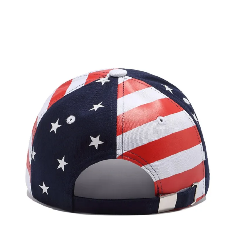 2017 New Unisex Printing American Flag Baseball Cap Women Curved Striped Brim Hip Hop Caps Men Stars Gorras Snapback Hats