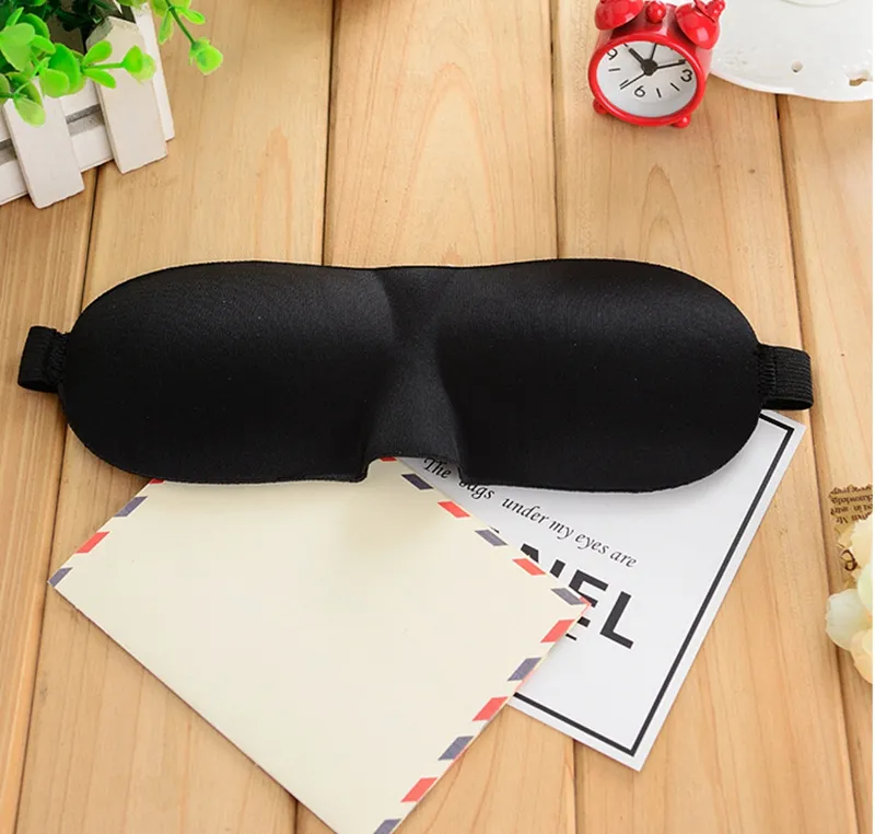 3D sleep mask Travel Rest 3D Sponge Eye MASK Black Sleeping Eye Mask Cover For Health Care To Shield The Light 