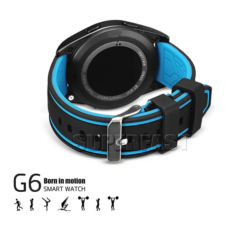 Bluetooth Smart Watch G6 Smart Bracelet with Heart Rate For Android IOS Sleep Monitor with Retail Box