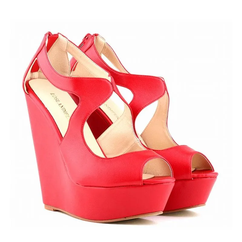 사파토 Feminino 패션 숙녀 특허 플랫폼 들여다 발가락 하이힐 웨지 신발 샌들