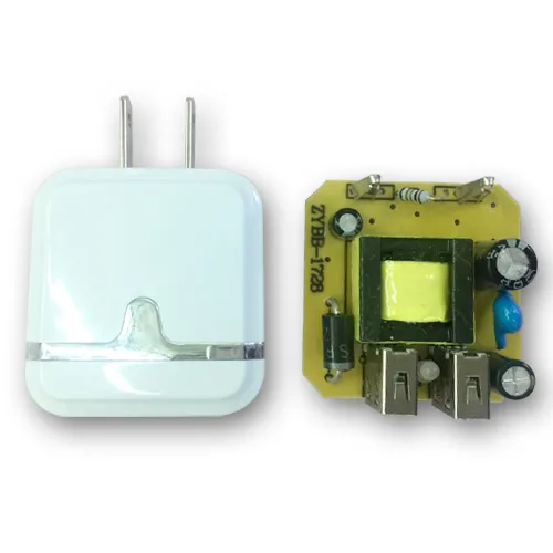 실제 2A 듀얼 USB 벽 충전기 금속 원형 홈 어댑터 2 USB 포트 US / EU 플러그 직접 충전기 핸드폰