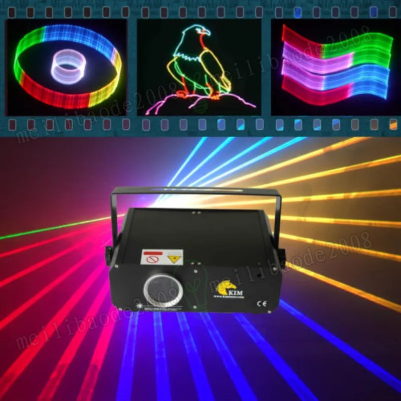 Mini 1W RGB Laser 2D / 3D com cartão SD Laser Beam Animation para Disco / DJ / Estágio / KTV / Pub / Parte / Casamento Laser Iluminação Projetor Myy