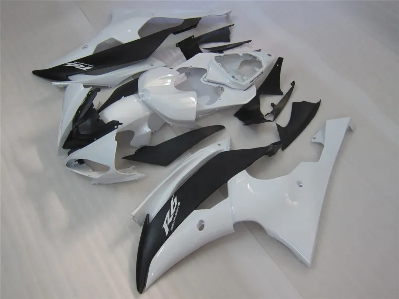 Kit carenatura stampaggio ad iniezione Yamaha YZF R6 08 09-carene bianco nero YZFR6 2008-2015 OT03