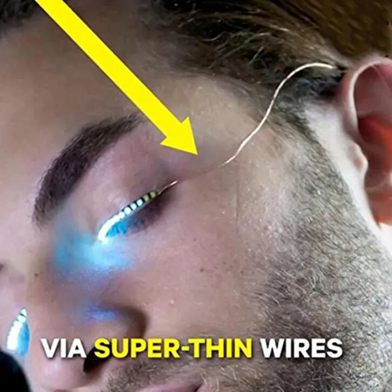 Nuove uscite Strisce LED di Halloween Adesivo ciglia finte Ciglia a led 3D Trucco occhi Ciglia finte leggere impermeabili
