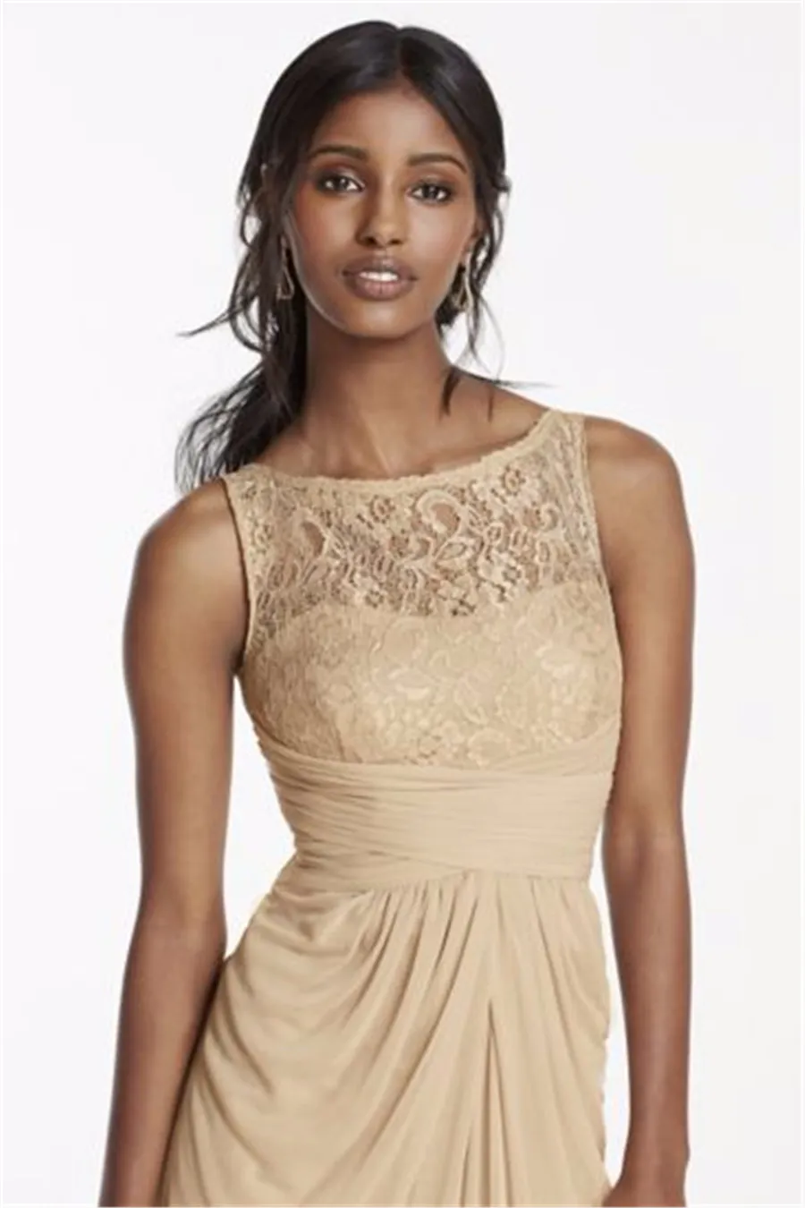 Metallic Corded Lace Bridesmaid Dresses with Illusion V Back Zipper Closure Floor-Length Chiffon Sheath Silhouette from Dhgate Bridesmaid Dress - price 99.5 Metallic Corded Lace Bridesmaid Dresses with Illusion V Back Zipper Closure Floor-Length Chiffon Sheath Silhouette from Dhgate Bridesmaid Dress - price 99.5
