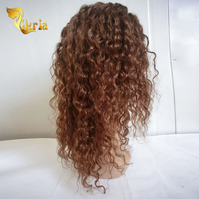 Silk Base de seda Perucas de renda cheia Brasiles indianos da malaia peruana peruos humanos renda frontal perucas marrom onda profunda sem gluia Wigs96896664460