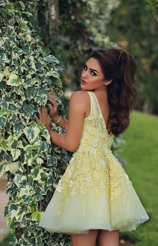 Vestidos cortos online color amarillo