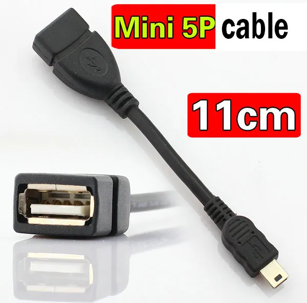 11 cm Micro USB vers mini USB hôte OTG câble pour DAC Portable amplificateur numérique tablette pc téléphone portable mp4 mp5 300 ps