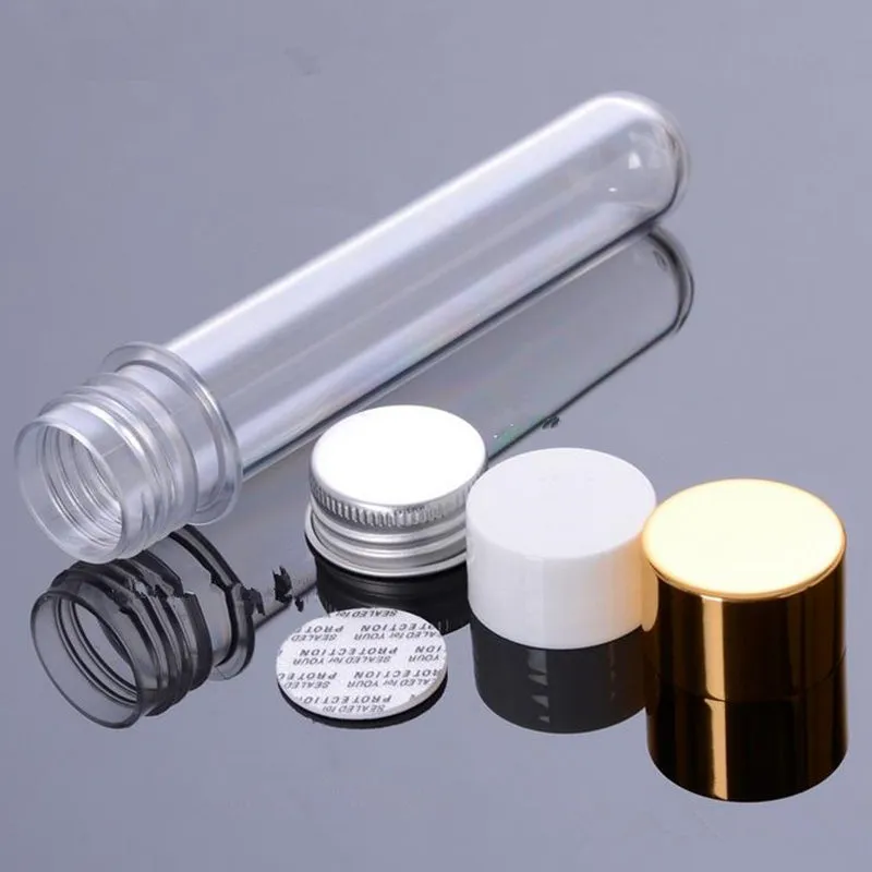 40ml transparent mask test PET tube with aluminum cap,clear plastic cosmetic tube with pressure sensitive seal F20171122