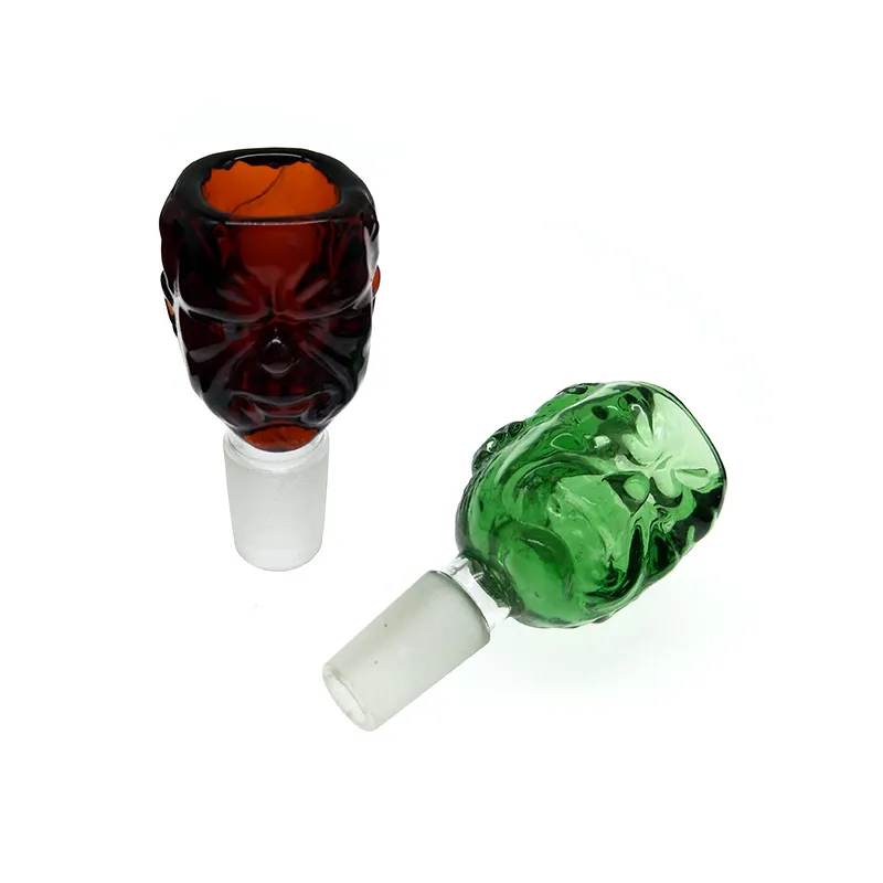 Face Shape Glass Bowl for Hookah - Fits 14mm and 18mm Male Joint Bowls, Unique Smoking Accessory