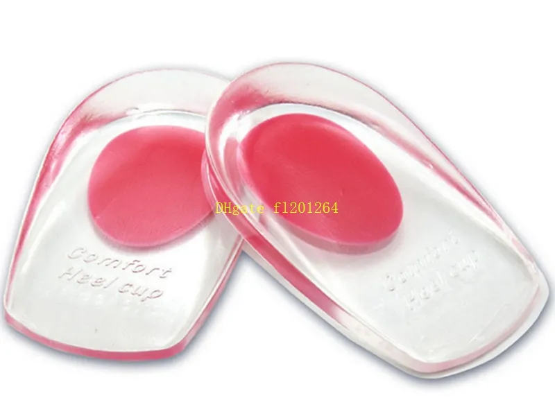 FedEx DHL Gratis frakt Silikon Gel Insoles Heel Pad Foot Care Cups för män Kvinnor 100st / = 