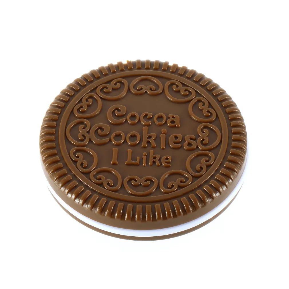 Livraison gratuite / Creative chocolat mignonne en sandwich miroir de maquillage / miroir cosmétique de poche peigne / cadeau de mode / en gros